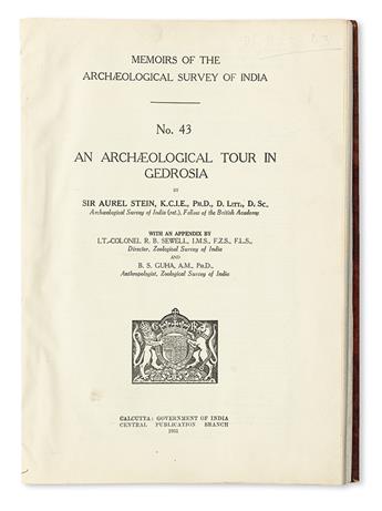 STEIN, MARC AUREL, Sir.  An Archaeological Tour in Gedrosia.  1931